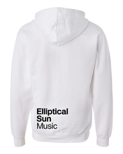 Load image into Gallery viewer, Elliptical Sun Music Split Logo Hoodie - White - MY MUSIC MERCH