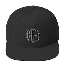 Load image into Gallery viewer, Hausman Snapback Hat - Black Logo - MY MUSIC MERCH
