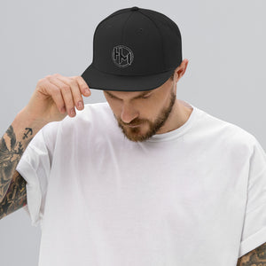 Hausman Snapback Hat - Black Logo - MY MUSIC MERCH