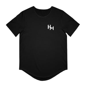 Hausman White Logo Curved Hem Tee - MY MUSIC MERCH