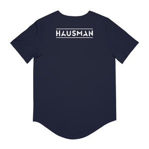 Hausman White Logo Curved Hem Tee - MY MUSIC MERCH
