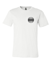 Load image into Gallery viewer, Elliptical Sun Music Split Logo T-Shirt - White - MY MUSIC MERCH