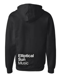 Elliptical Sun Music Split Logo Hoodie - Black - MY MUSIC MERCH
