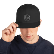 Load image into Gallery viewer, Hausman Snapback Hat - Black Logo - MY MUSIC MERCH