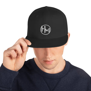 Hausman Snapback Hat - White Logo - MY MUSIC MERCH