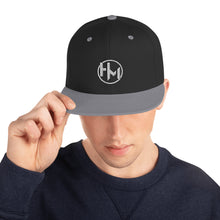 Load image into Gallery viewer, Hausman Snapback Hat - White Logo - MY MUSIC MERCH