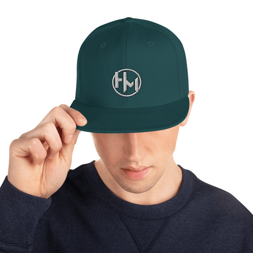Hausman Snapback Hat - White Logo - MY MUSIC MERCH