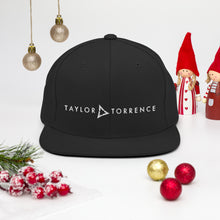 Load image into Gallery viewer, Taylor Torrence Snapback - White Logo - MY MUSIC MERCH